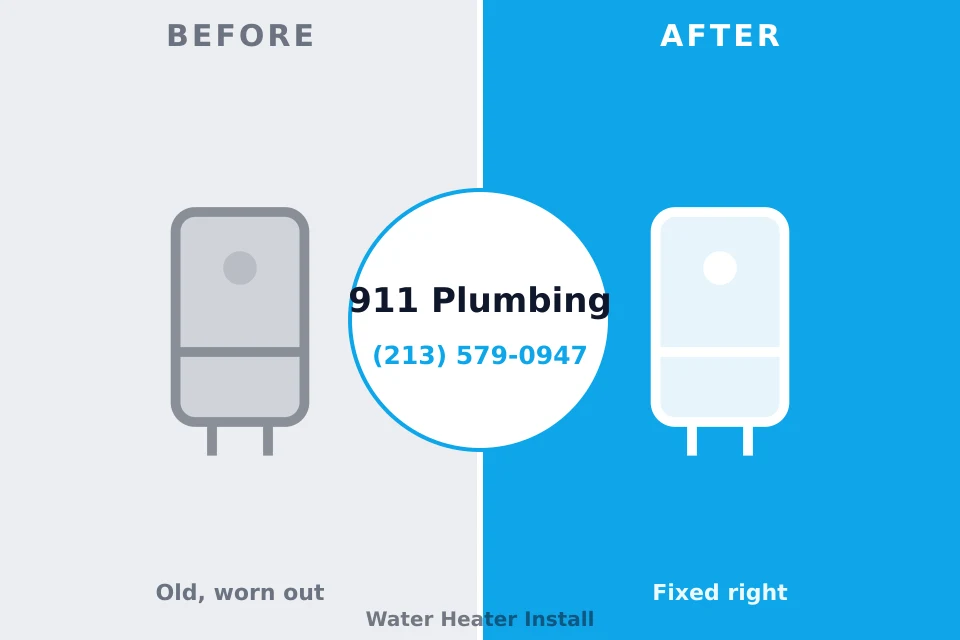Before and after: plumbing company Woodstock, GA